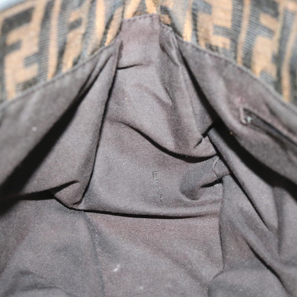 FENDI Zucca Canvas Shoulder Bag Brownbs12711