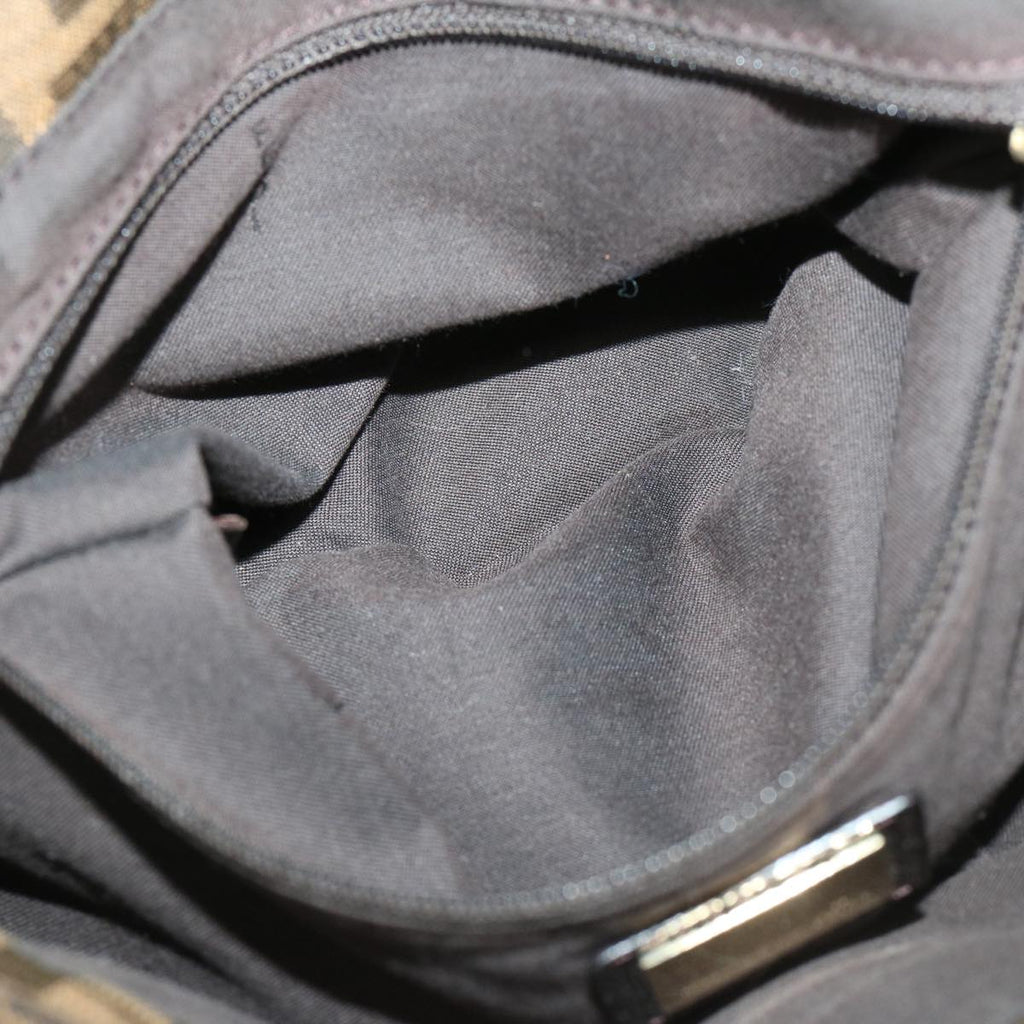 FENDI Zucca Canvas Shoulder Bag Brownbs12711