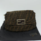 FENDI Zucca Canvas Shoulder Bag Brownbs12711