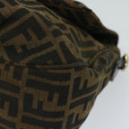 FENDI Zucca Canvas Shoulder Bag Brownbs12711