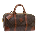 CELINE Macadam Canvas Boston Bag PVC Brown  12753