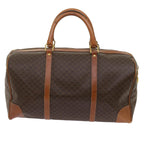 CELINE Macadam Canvas Boston Bag PVC Brown  12754