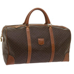 CELINE Macadam Canvas Boston Bag PVC Brown  12755