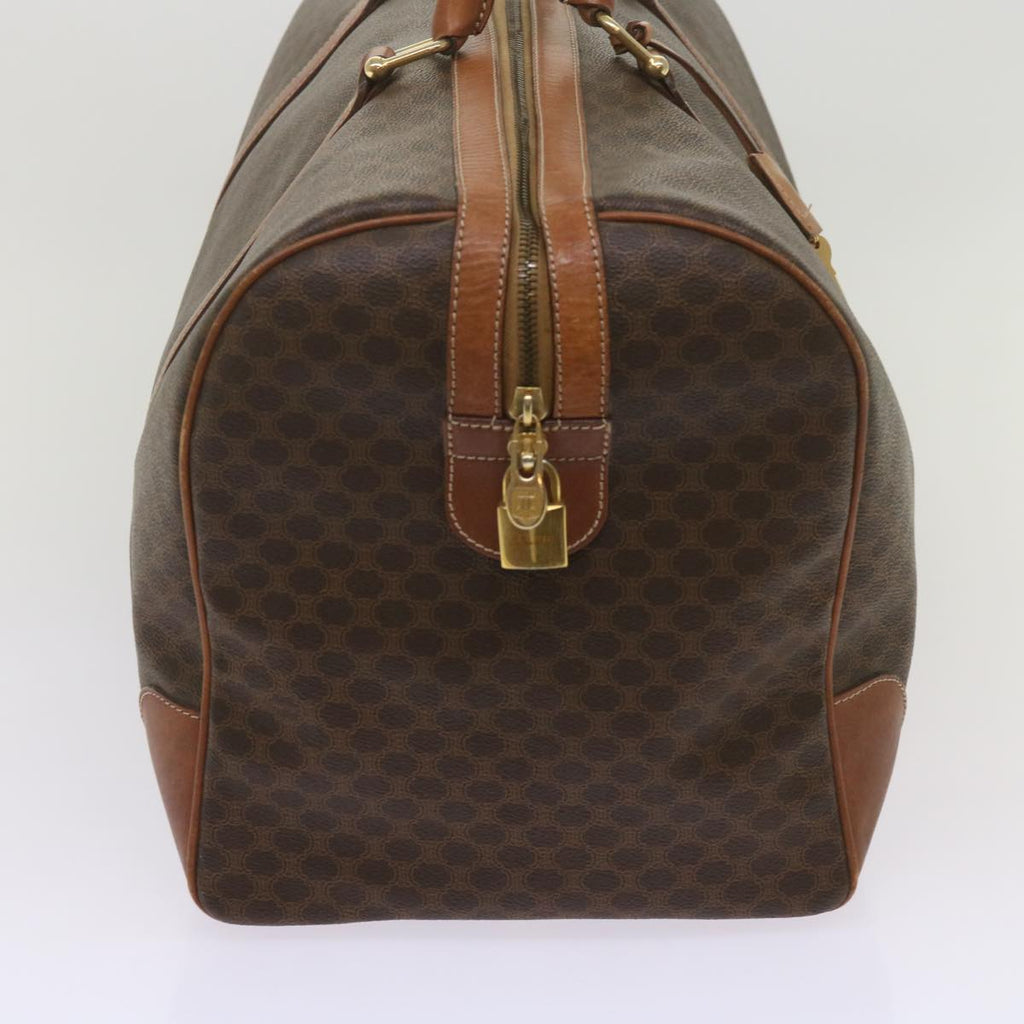 CELINE Macadam Canvas Boston Bag PVC Brown  12755