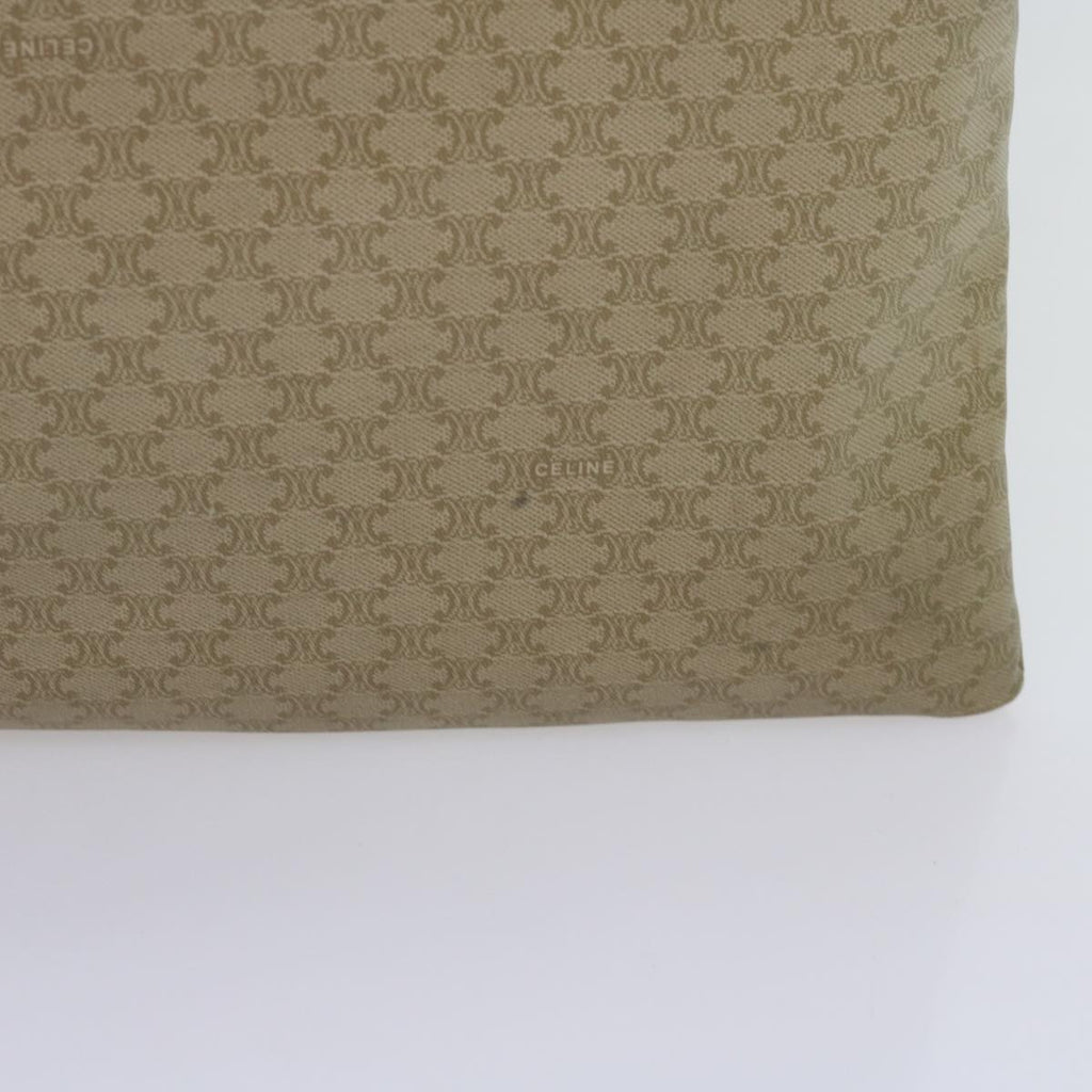 CELINE Macadam Canvas Tote Bag Beige Auth bs12760