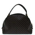 CELINE Macadam Canvas Hand Bag PVC Brown Black  12763