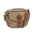 CELINE Macadam Canvas Shoulder Bag Beige  12764