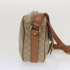 CELINE Macadam Canvas Shoulder Bag Beige  12764