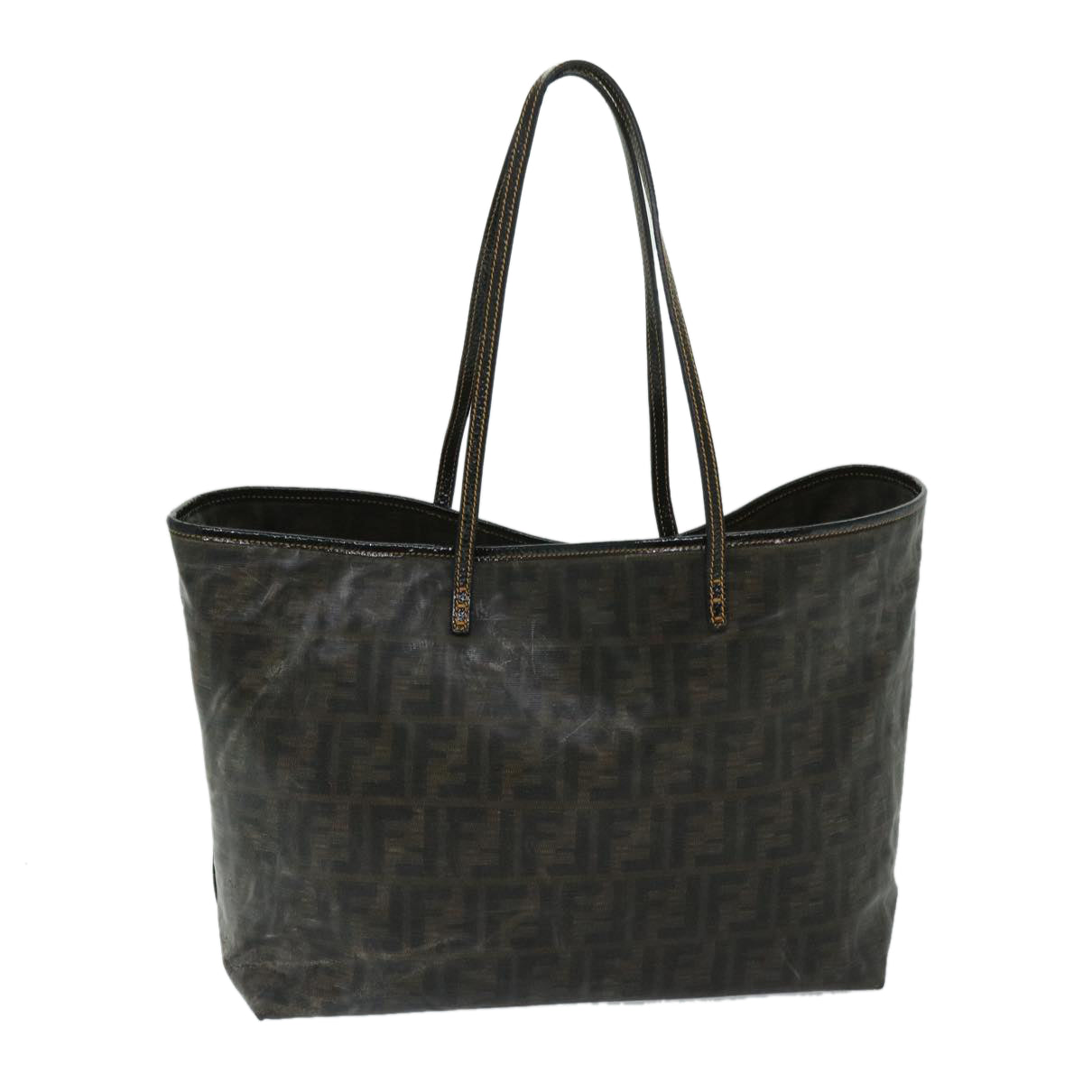 FENDI Zucca Canvas Tote Bag Brownbs12871
