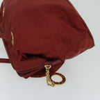 CELINE Shoulder Bag Nylon Red  12874