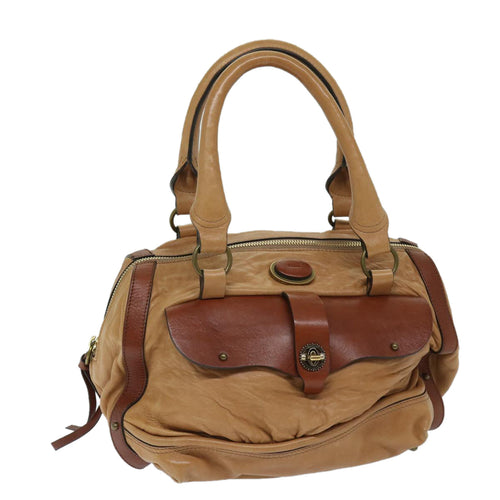 Chloe Shoulder Bag Leather Beige bs12875