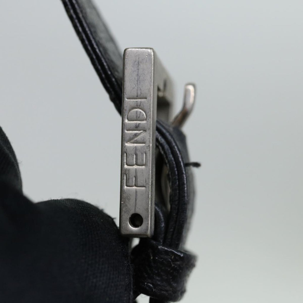 FENDI Mamma Baguette Shoulder Bag Nylon Blackbs12893