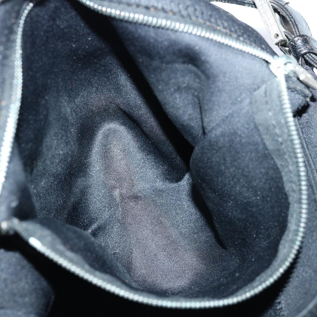 FENDI Mamma Baguette Shoulder Bag Nylon Blackbs12893