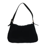 FENDI Mamma Baguette Shoulder Bag Nylon Blackbs12893