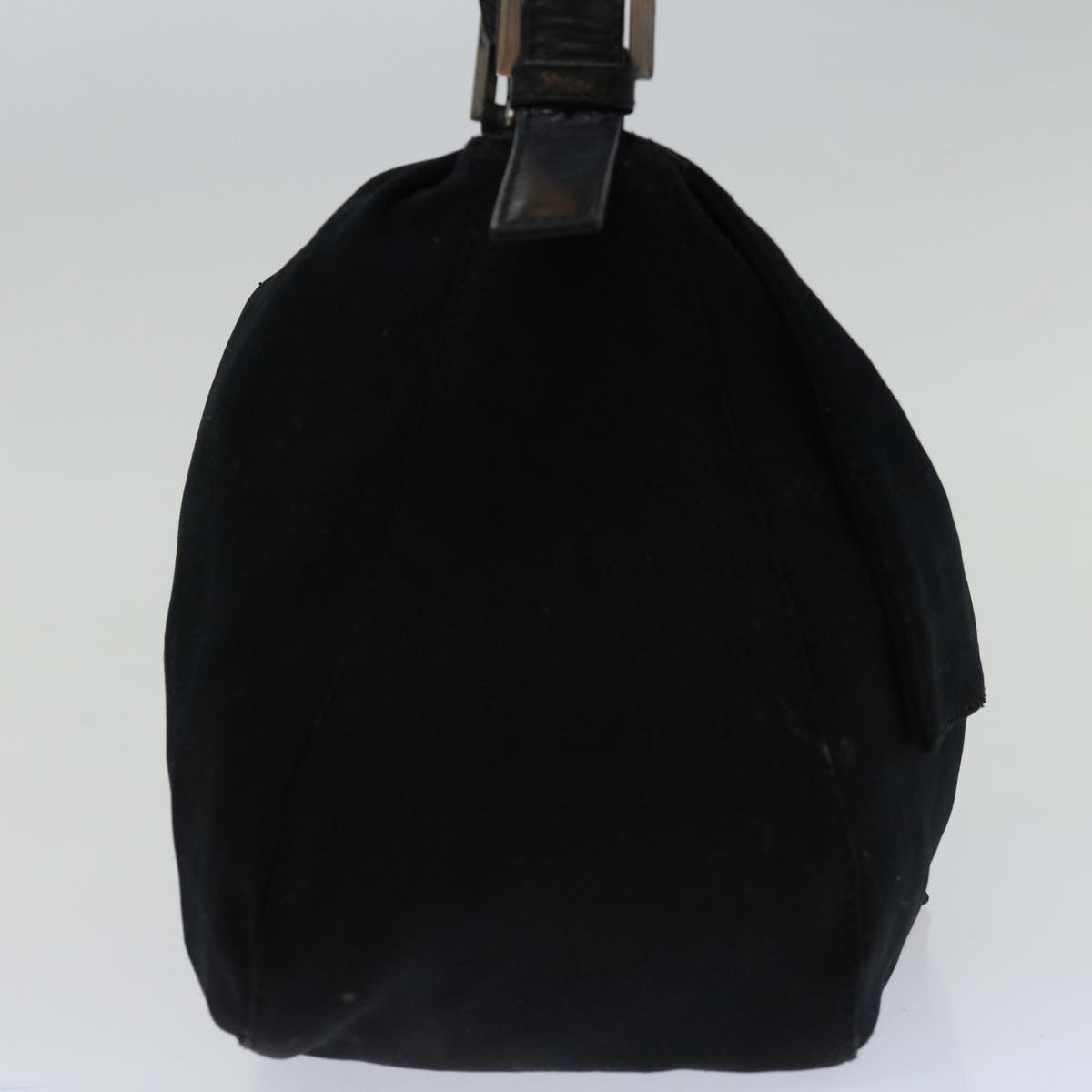 FENDI Mamma Baguette Shoulder Bag Nylon Blackbs12893