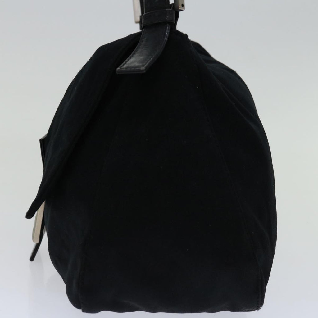 FENDI Mamma Baguette Shoulder Bag Nylon Blackbs12893