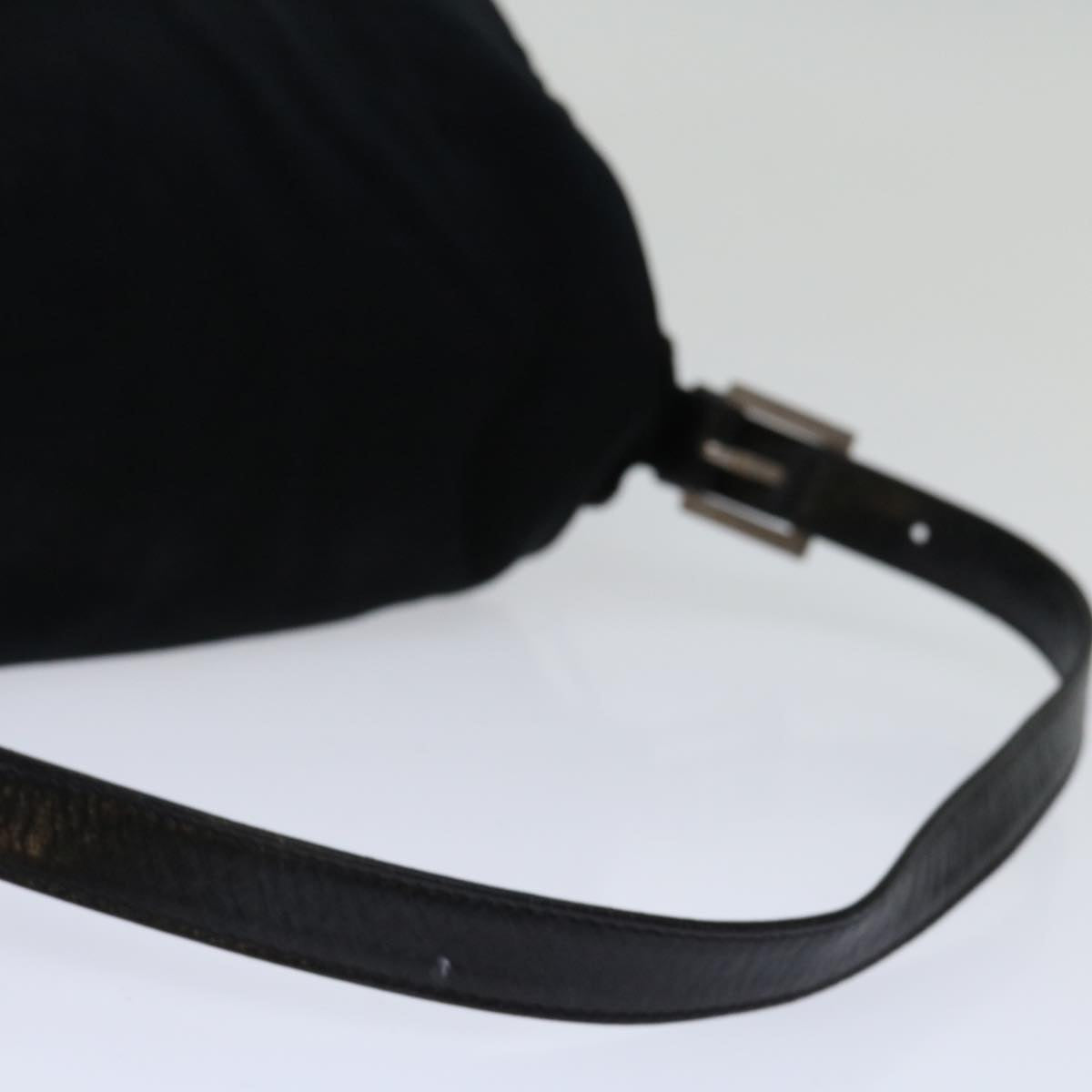 FENDI Mamma Baguette Shoulder Bag Nylon Blackbs12893