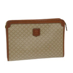 CELINE Macadam Canvas Clutch Bag Beige  12903
