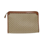 CELINE Macadam Canvas Clutch Bag Beige  12903