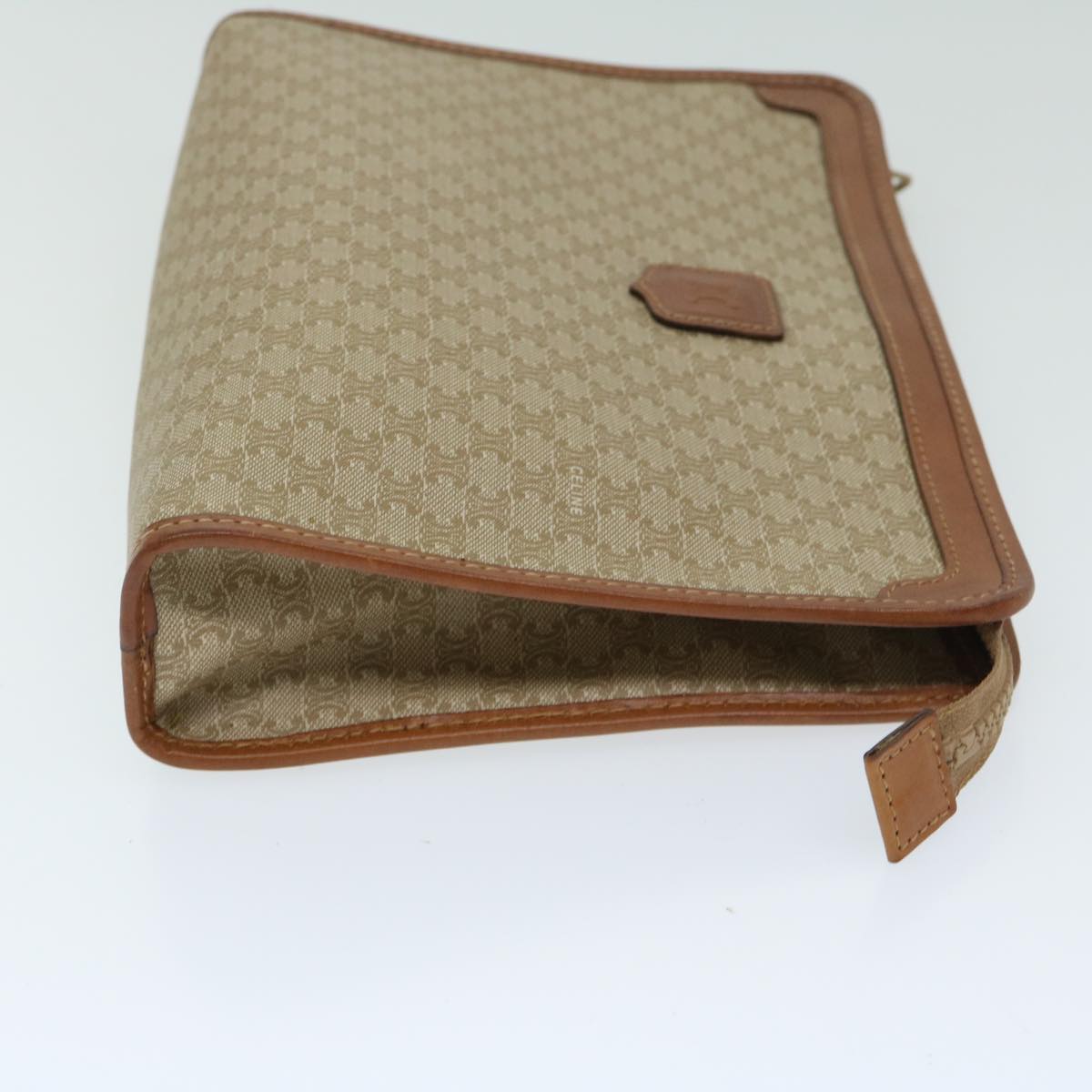 CELINE Macadam Canvas Clutch Bag Beige  12903