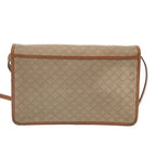 CELINE Macadam Canvas Shoulder Bag Beige  12923