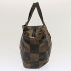FENDI Zucchino Canvas Pecan Canvas Shoulder Bag 3Set Black Brownbs12932