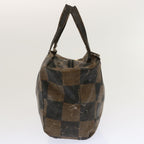 FENDI Zucchino Canvas Pecan Canvas Shoulder Bag 3Set Black Brownbs12932