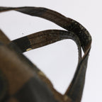 FENDI Zucchino Canvas Pecan Canvas Shoulder Bag 3Set Black Brownbs12932