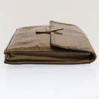 FENDI Zucchino Canvas Pecan Canvas Shoulder Bag 3Set Black Brownbs12932