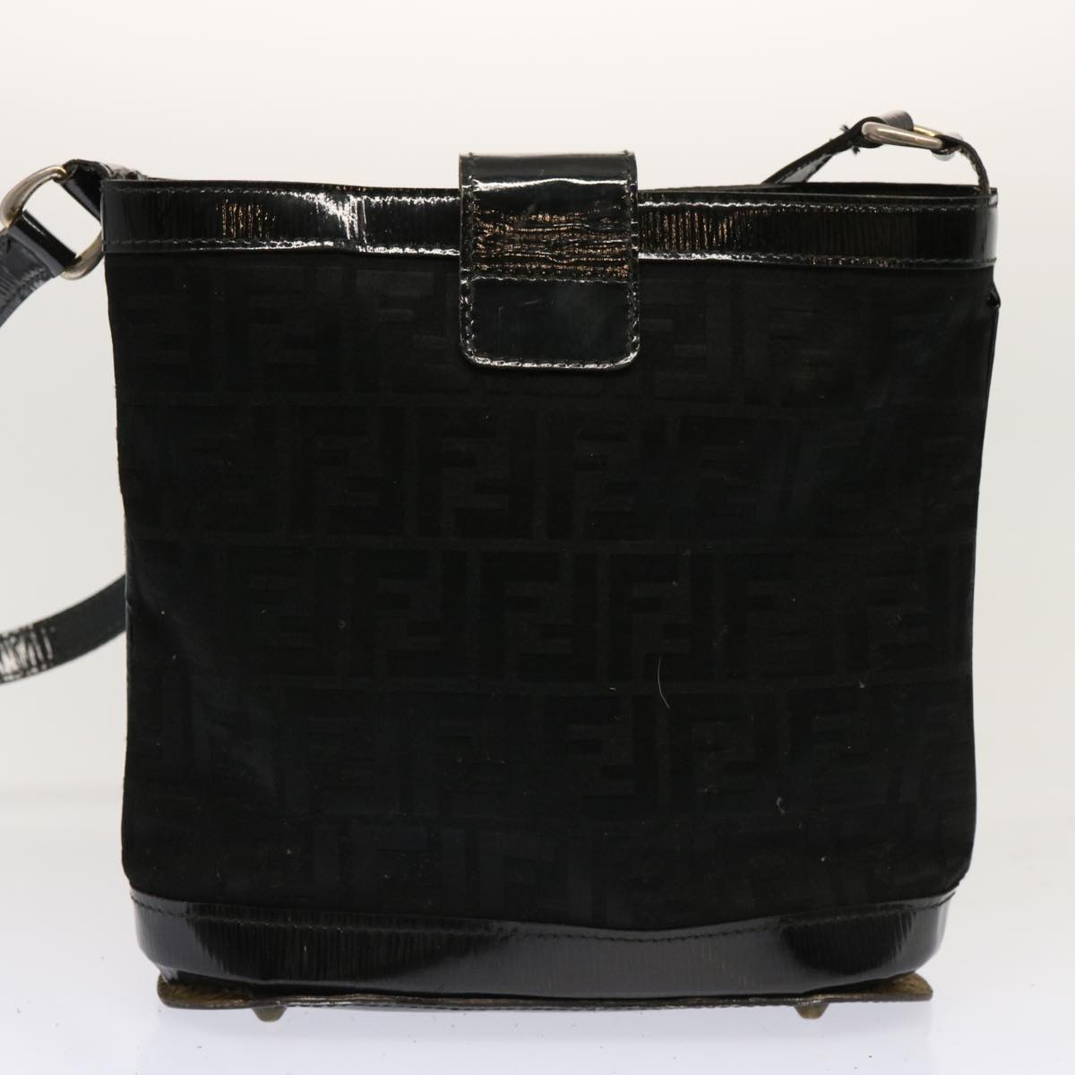 FENDI Zucchino Canvas Pecan Canvas Shoulder Bag 3Set Black Brownbs12932