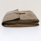 FENDI Zucchino Canvas Pecan Canvas Shoulder Bag 3Set Black Brownbs12932