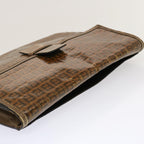 FENDI Zucchino Canvas Pecan Canvas Shoulder Bag 3Set Black Brownbs12932