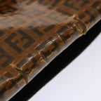 FENDI Zucchino Canvas Pecan Canvas Shoulder Bag 3Set Black Brownbs12932