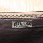 FENDI Zucchino Canvas Pecan Canvas Shoulder Bag 3Set Black Brownbs12932