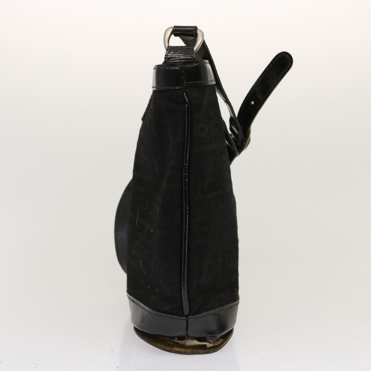 FENDI Zucchino Canvas Pecan Canvas Shoulder Bag 3Set Black Brownbs12932
