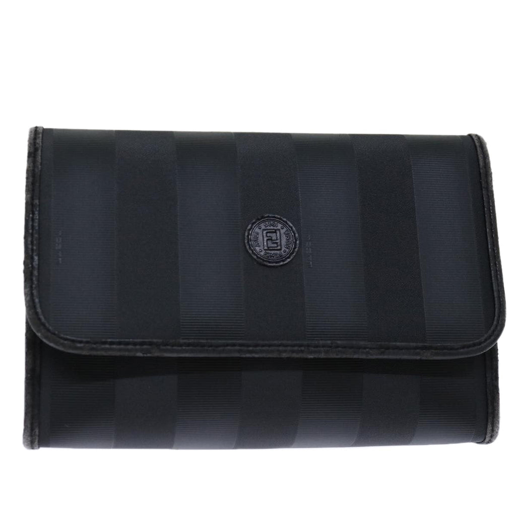 FENDI Pecan Canvas Clutch Bag Blackbs12935