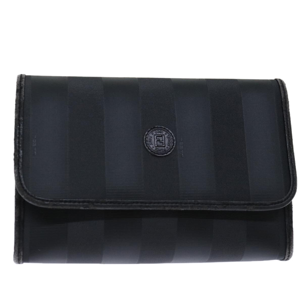 FENDI Pecan Canvas Clutch Bag Blackbs12935