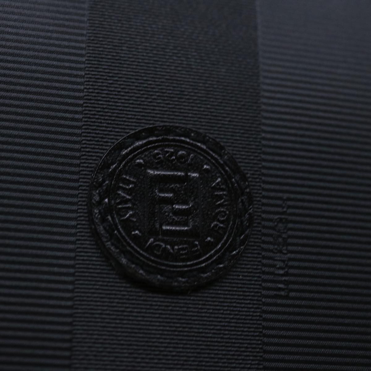 FENDI Pecan Canvas Clutch Bag Blackbs12935