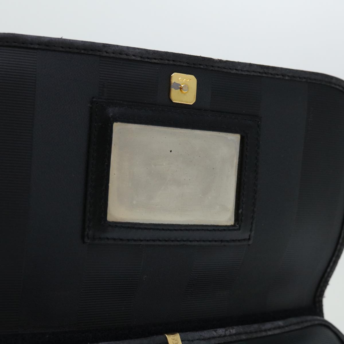 FENDI Pecan Canvas Clutch Bag Blackbs12935
