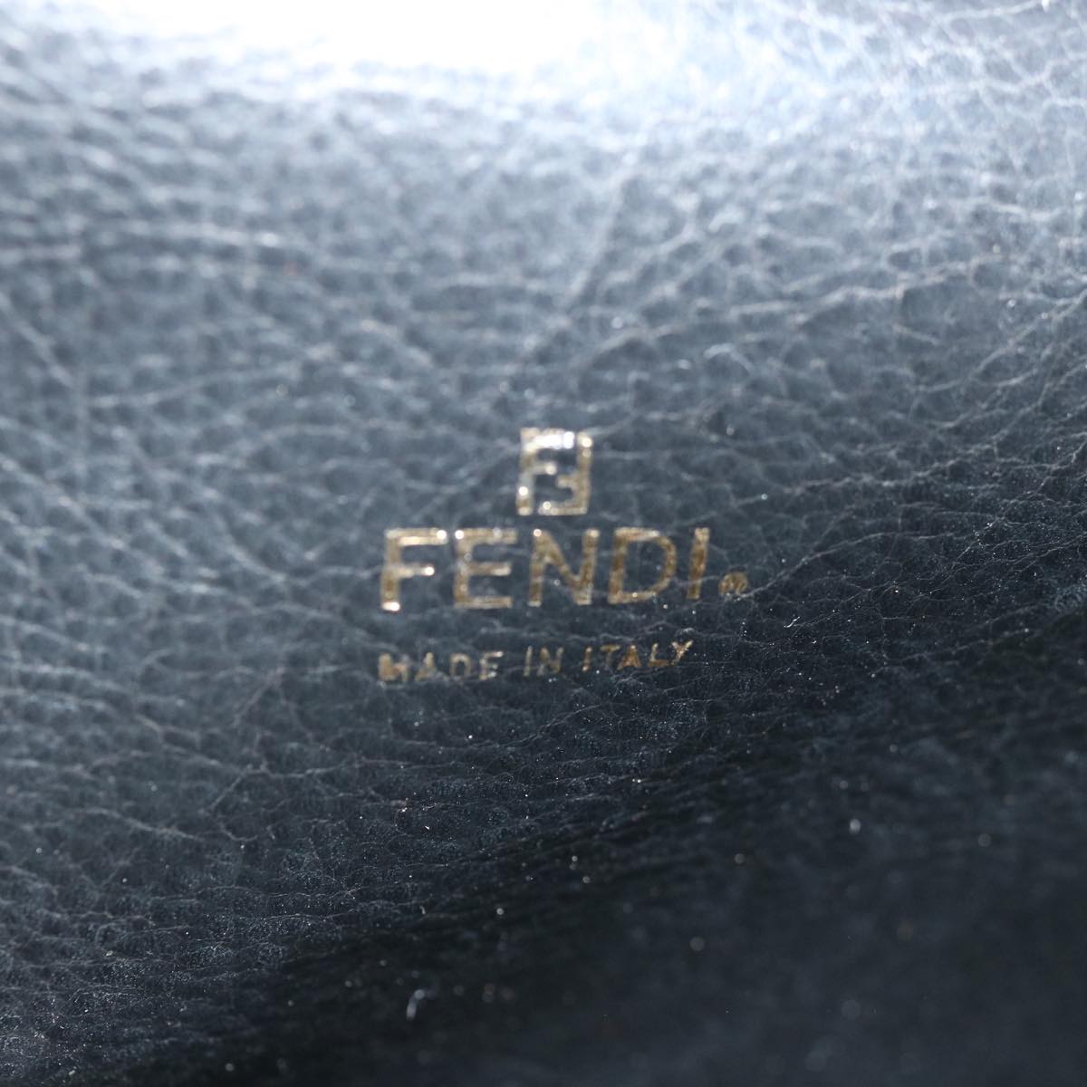 FENDI Pecan Canvas Clutch Bag Blackbs12935