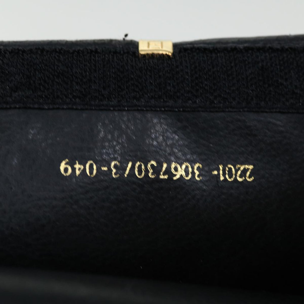 FENDI Pecan Canvas Clutch Bag Blackbs12935