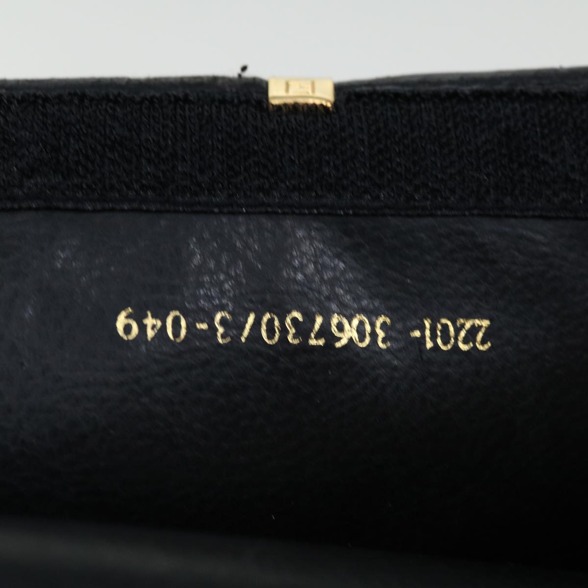 FENDI Pecan Canvas Clutch Bag Blackbs12935