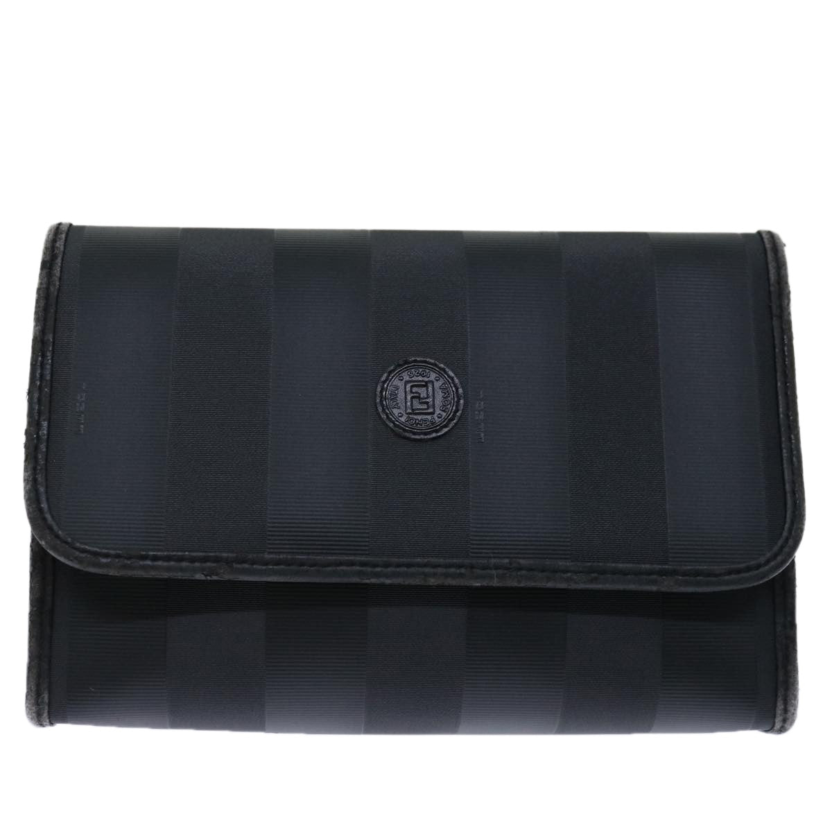 FENDI Pecan Canvas Clutch Bag Blackbs12935