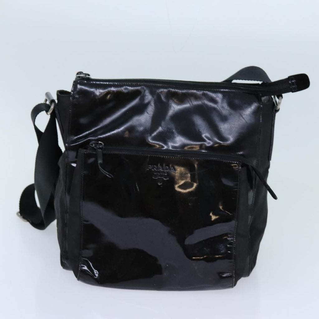 PRADA Celine Chain Shoulder Bag Leather 3Set Black  bs13019
