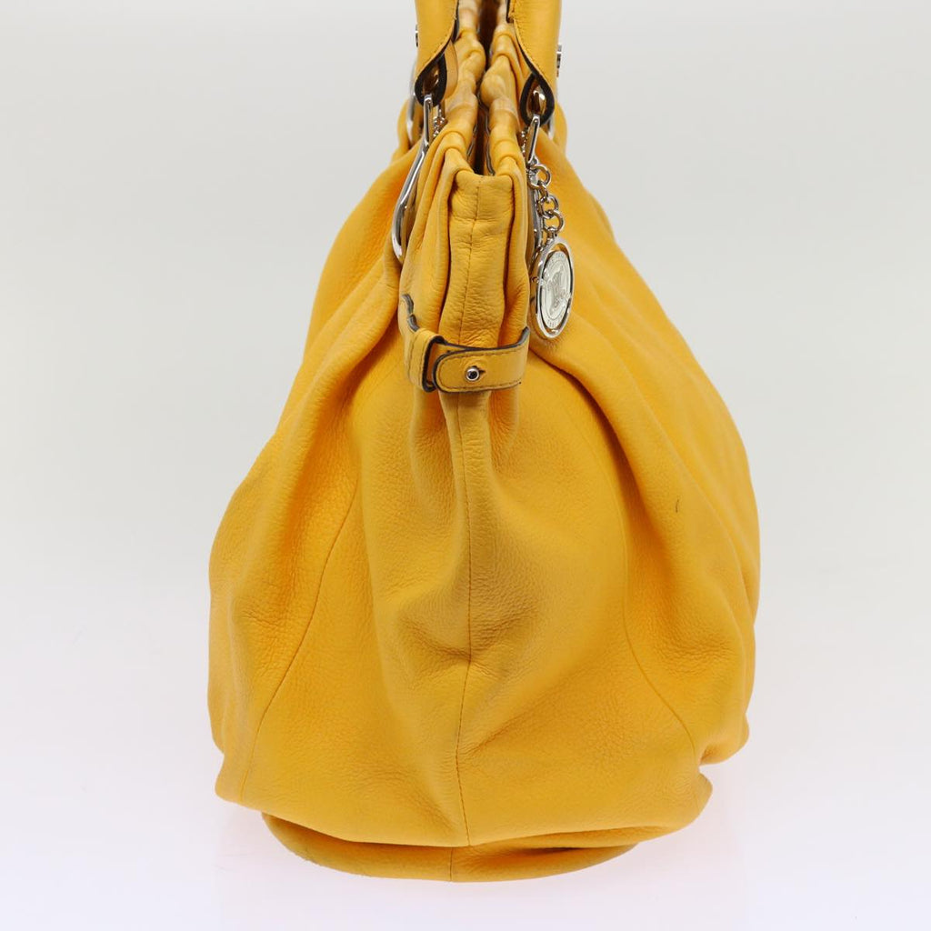 CELINE Tote Bag Leather Yellow Auth bs13073