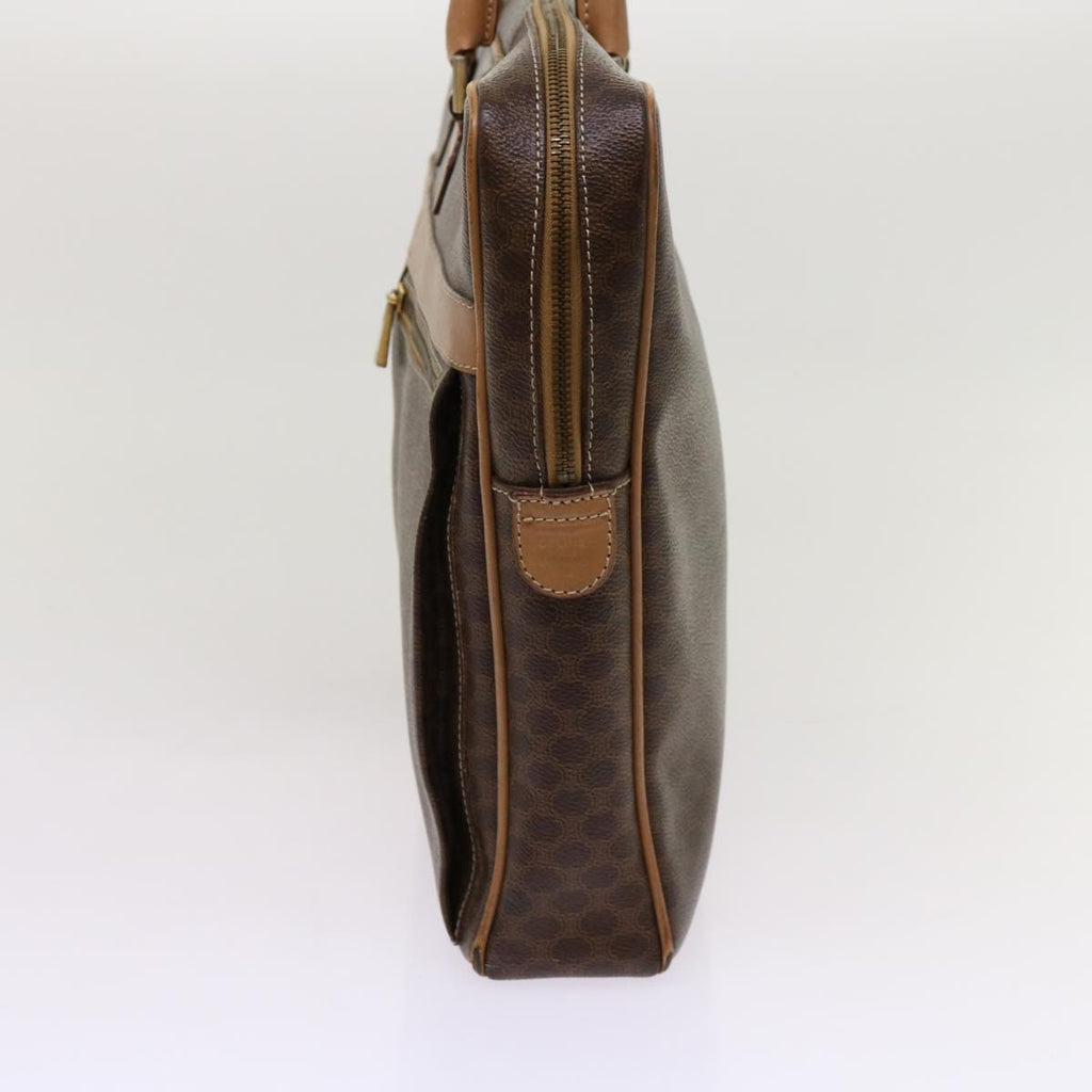 CELINE Macadam Canvas Hand Bag PVC Brown Auth bs13120