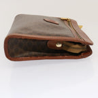 CELINE Macadam Canvas Clutch Bag PVC Brown  13124