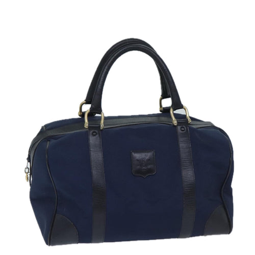 CELINE Boston Bag Canvas Navy Auth bs13182