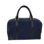 CELINE Boston Bag Canvas Navy Auth bs13182