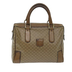 CELINE Macadam Canvas Boston Bag Beige  13186